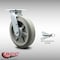 Service Caster 8 Inch SS Thermoplastic Rubber Swivel Caster with Roller Bearing and Swivel Lock SCC-SS30S820-TPRRF-BSL - alternate 5